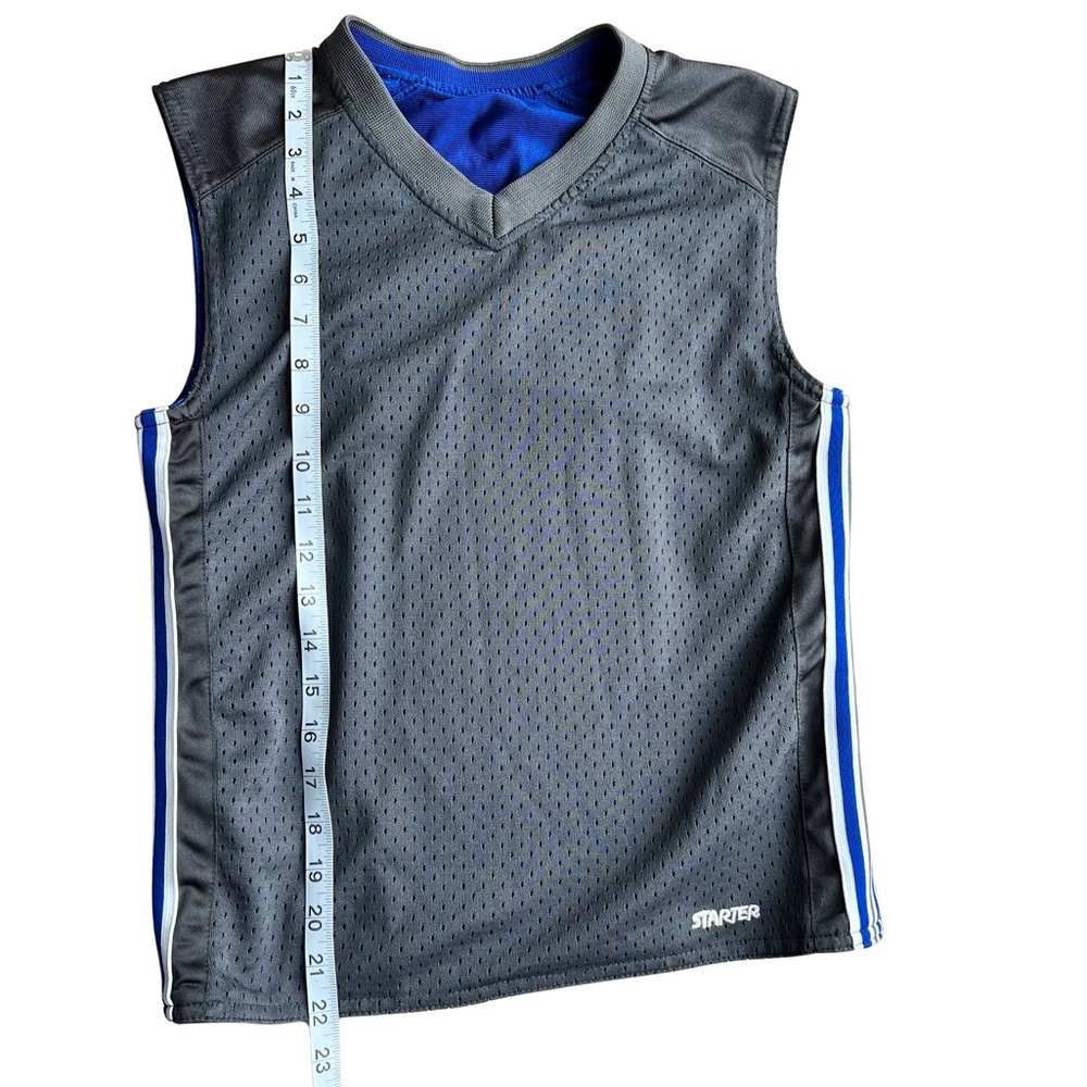 Starter Basketball Jersey Youth XXL Sleeveless Reversible Blue Gray Vintage